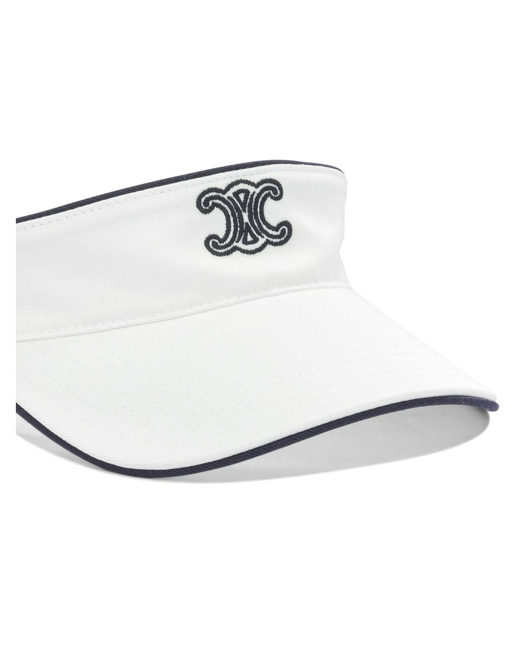 Céline White Patterned Sun Hat