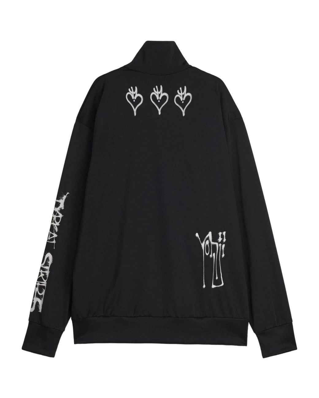 Valentino Black Standcollar Zipup Track Jacket for men