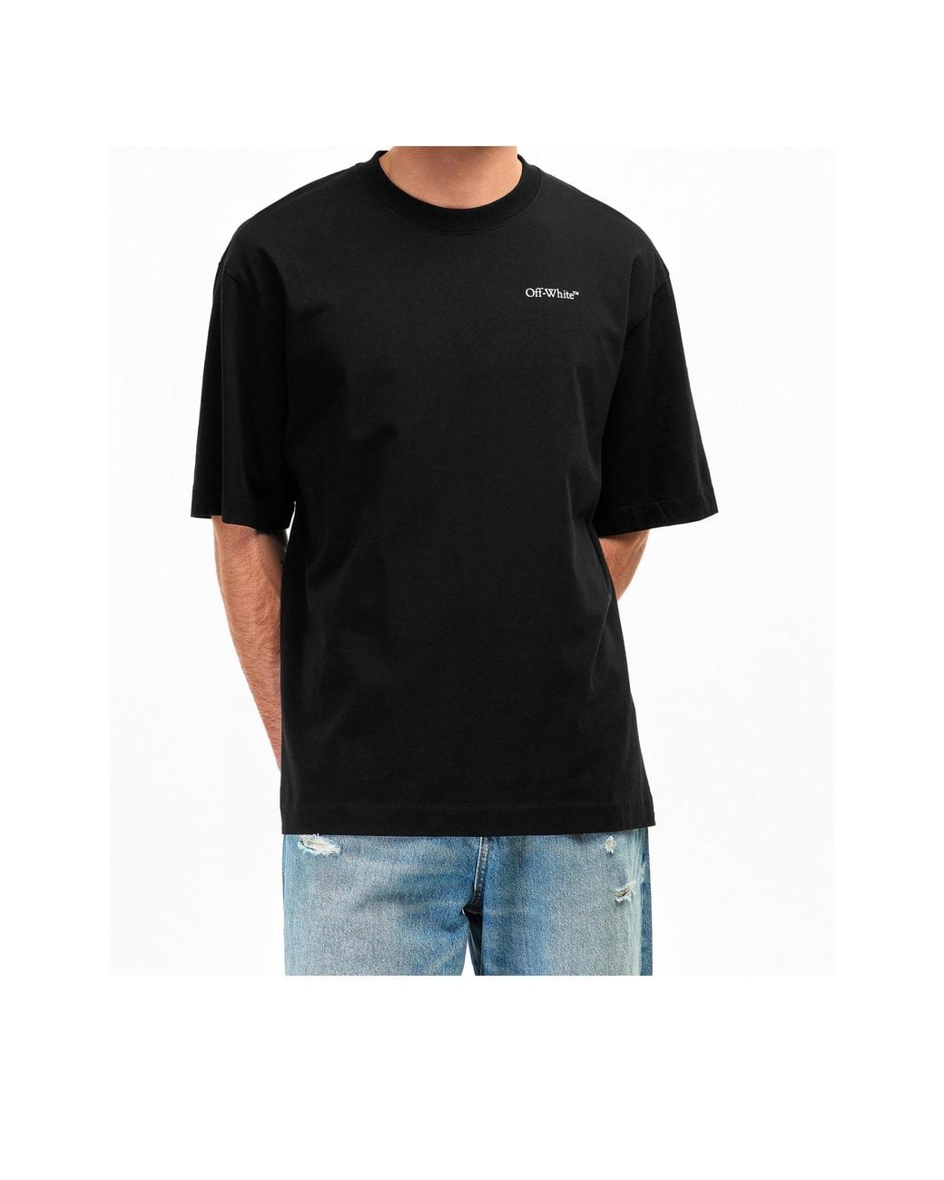 Off-White c/o Virgil Abloh Black Off Half Arrow Oversized T-Shirt for men
