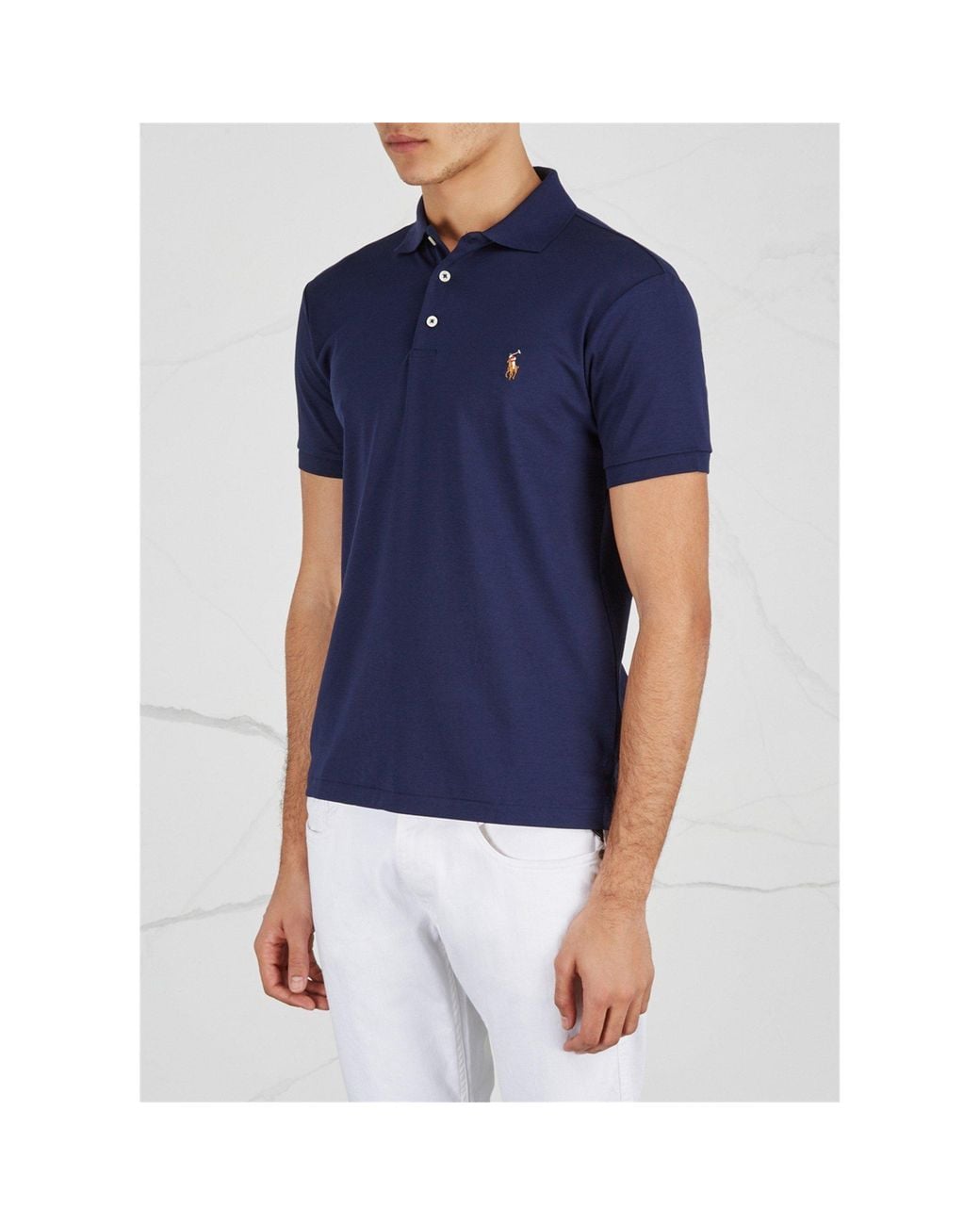 Polo Ralph Lauren Blue Cotton Polo Shirt for men