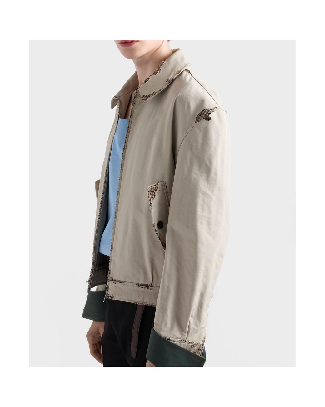 Prada Natural Bonded Devoré Cotton Jacket for men
