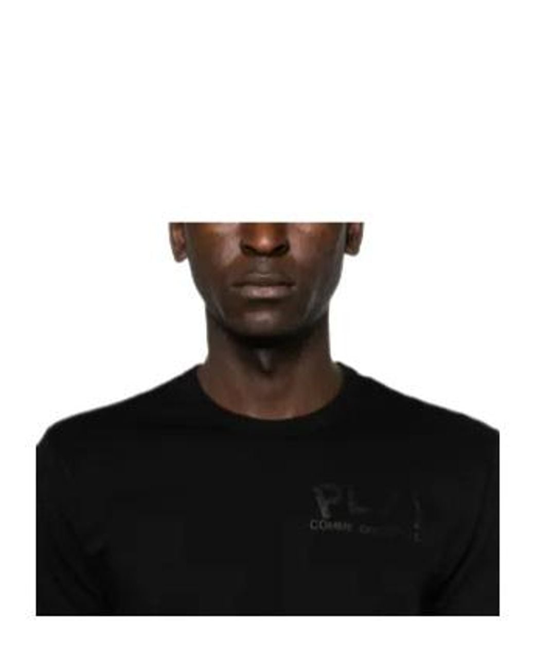 COMME DES GARÇONS PLAY Black Logo-Print Cotton T-Shirt