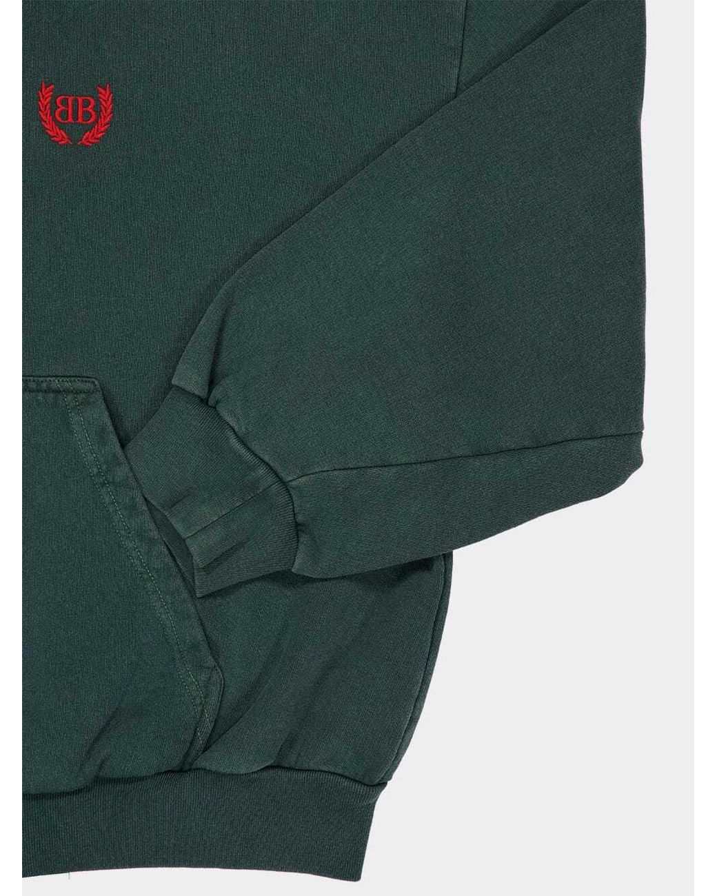 Balenciaga Green Laurel Classic Zip-Up Hoodie for men