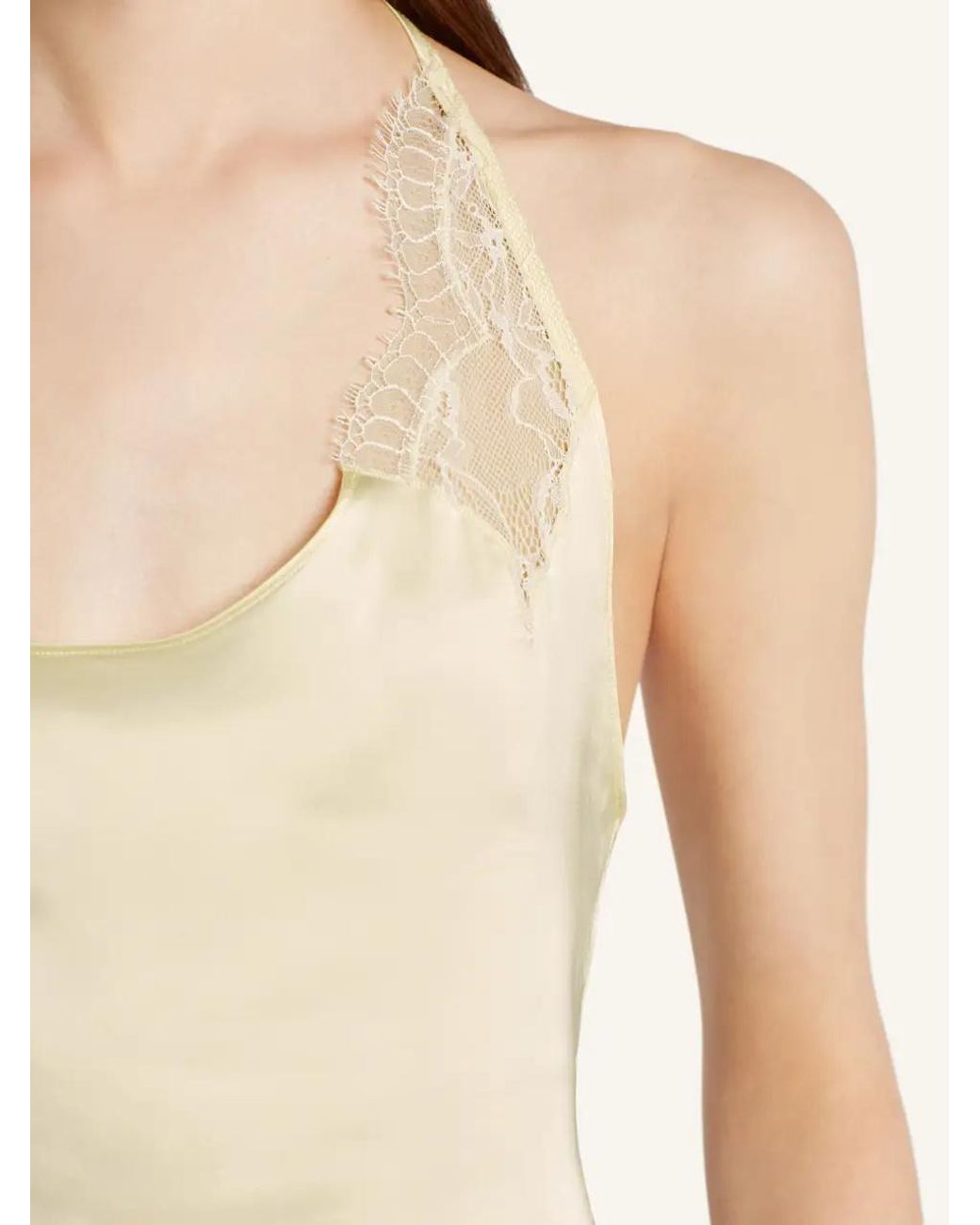 Courreges Natural Courrèges Lace Asymmetrical Top