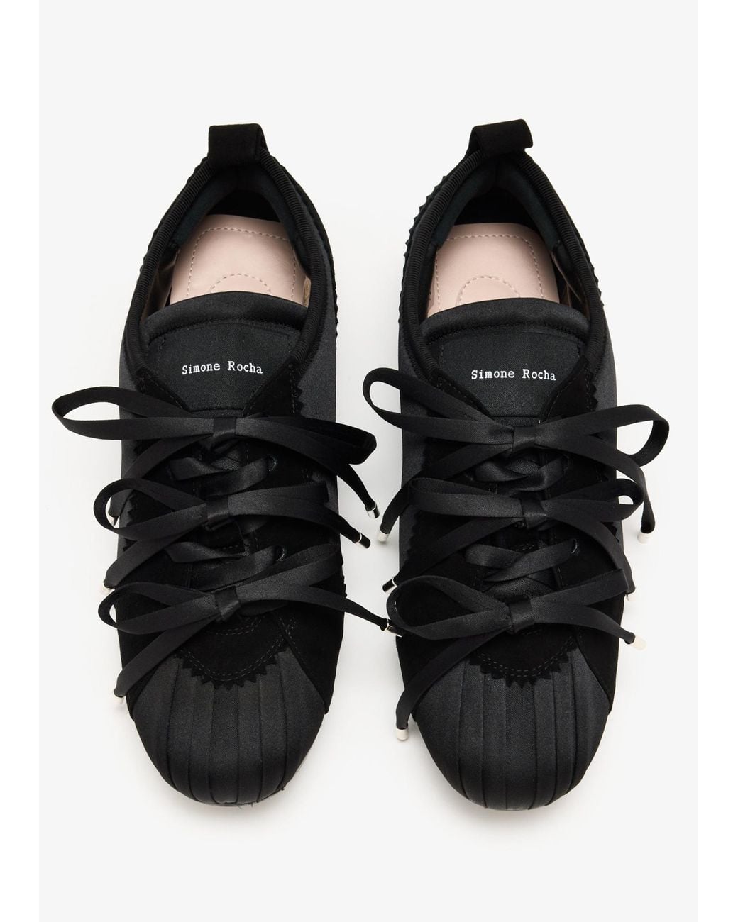 Simone Rocha Black Ballerina Grip Low-Top Sneakers