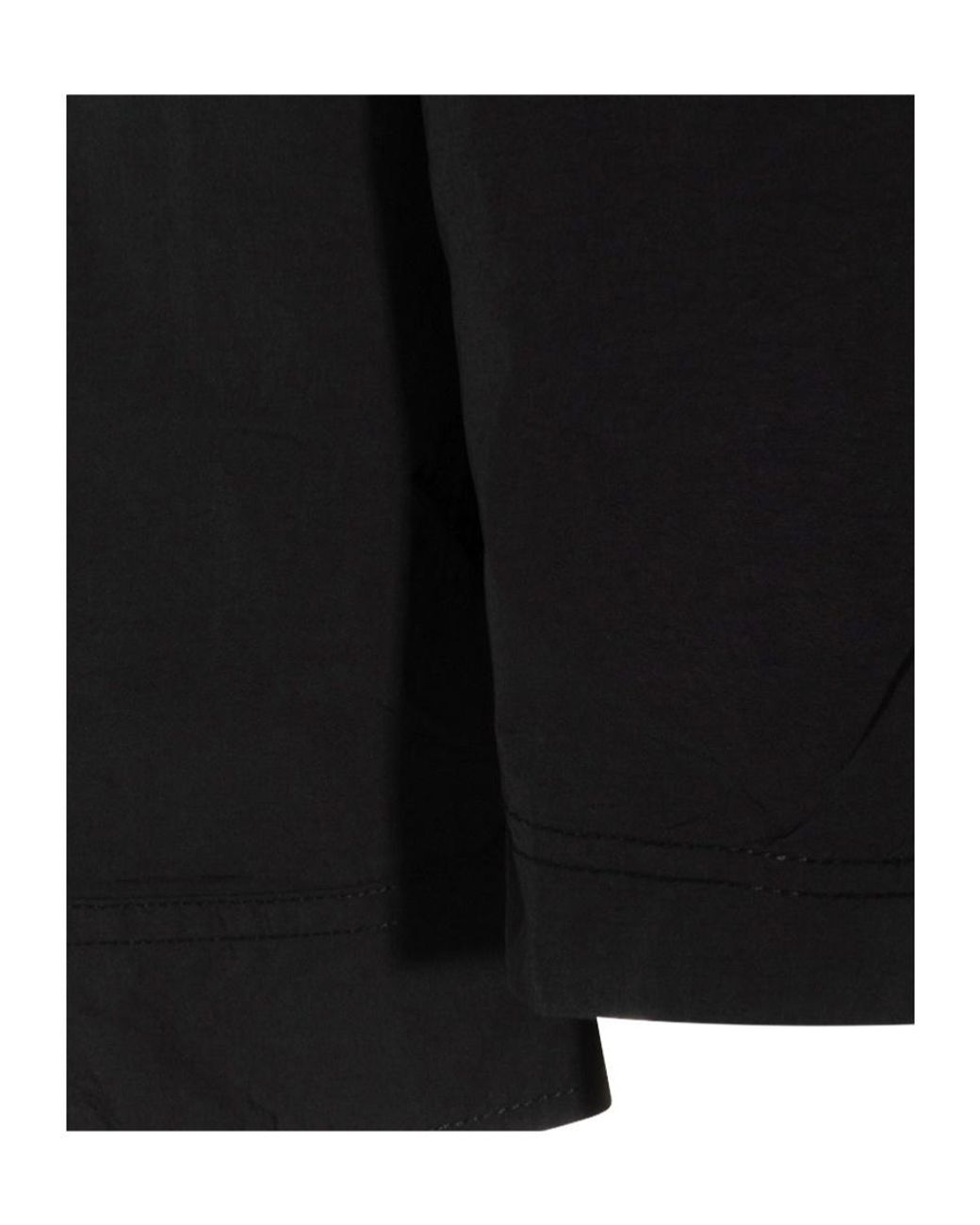Thom Krom Black Patch-Pocket Shirt for men