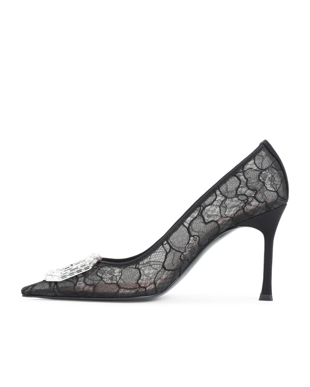 AMINA MUADDI Metallic Pointed-Toe High Heels