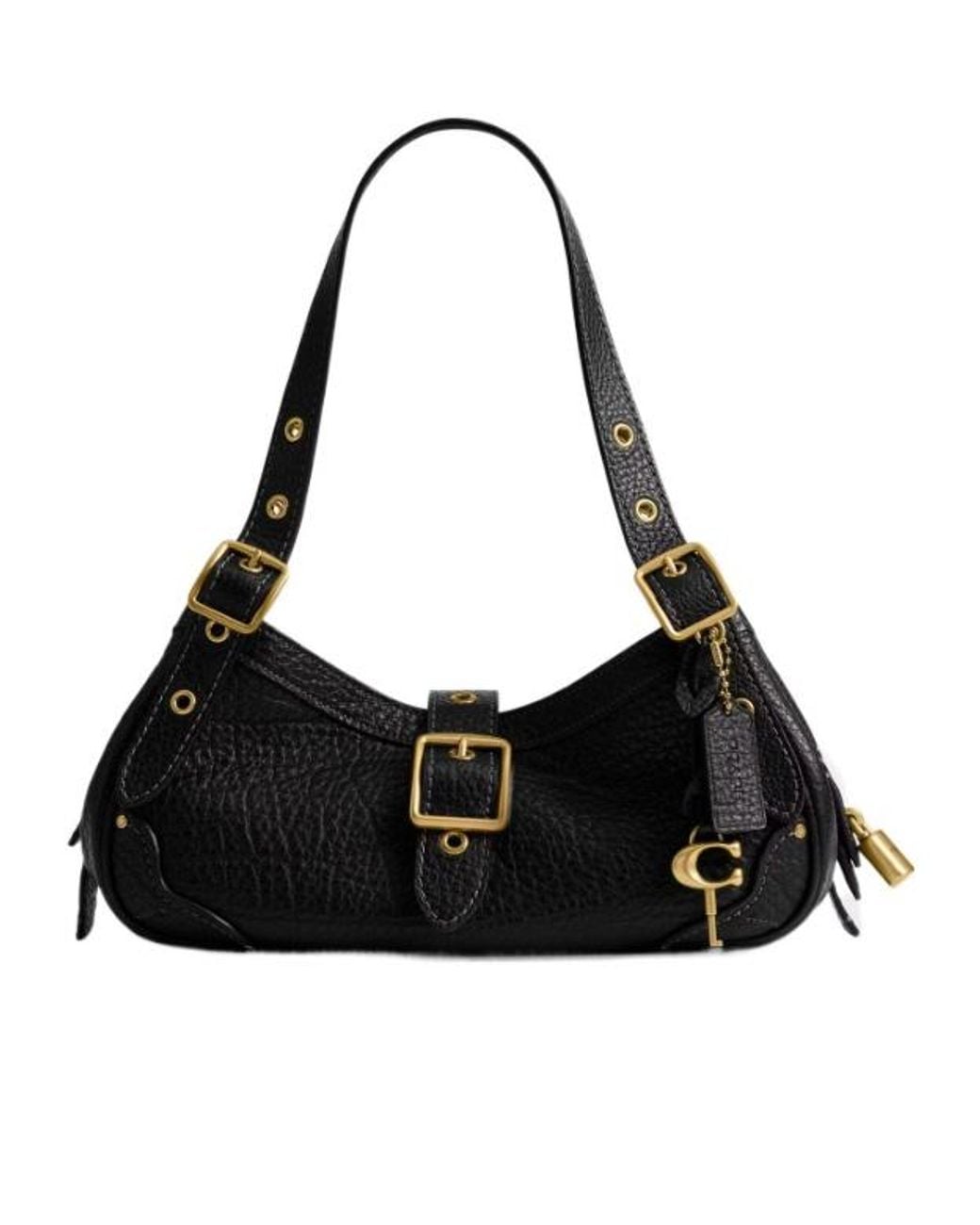 COACH Black 31 Drifter Buckle-Detail Tote Bag