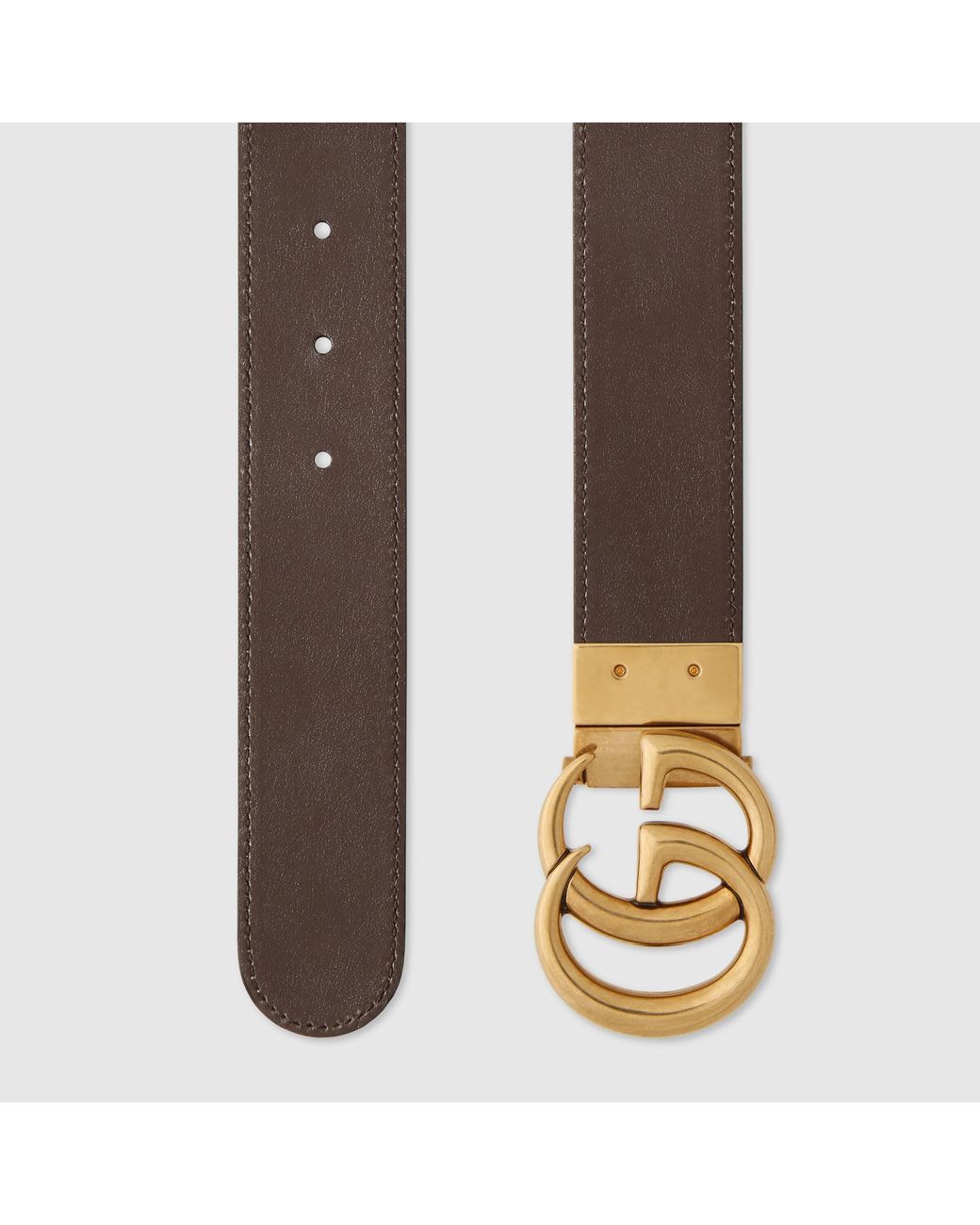 Gucci White Gg Marmont Reversible Belt for men