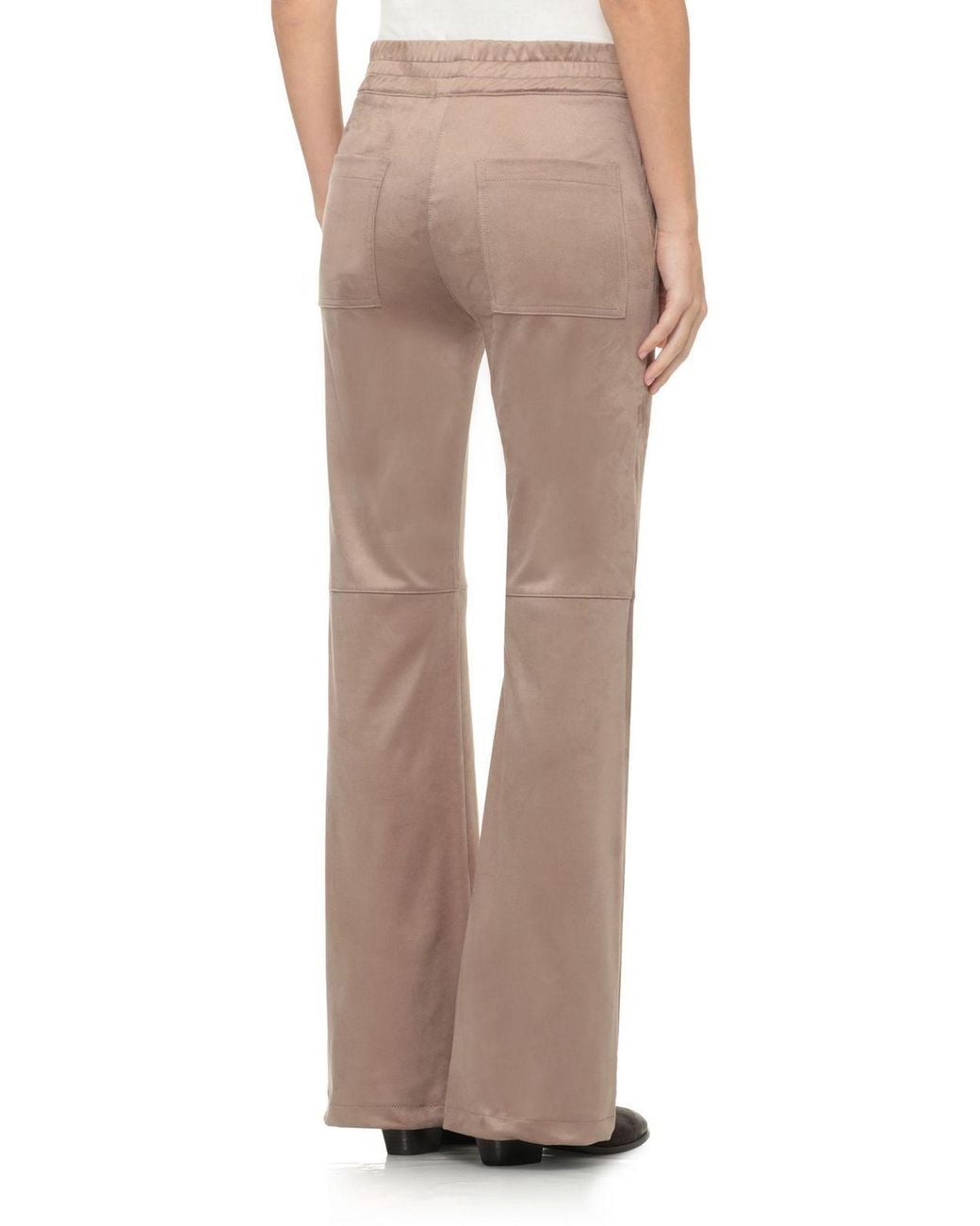 D.exterior Gray Velvet Flared Pants