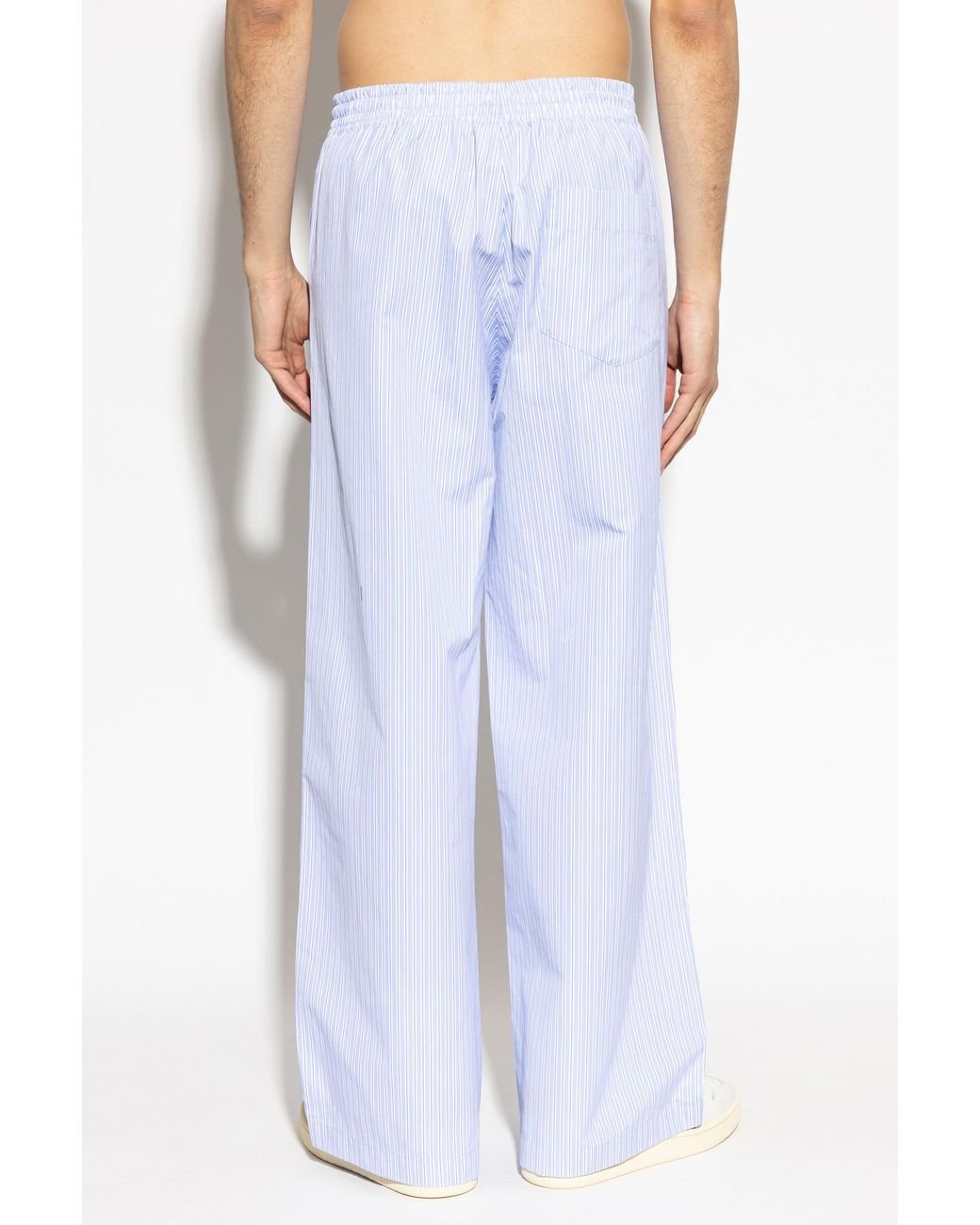 A.P.C. Blue Lou Striped Elastic-Waist Pants for men