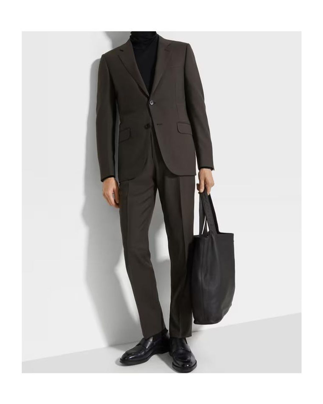 Zegna Black Single-Breasted Suit for men