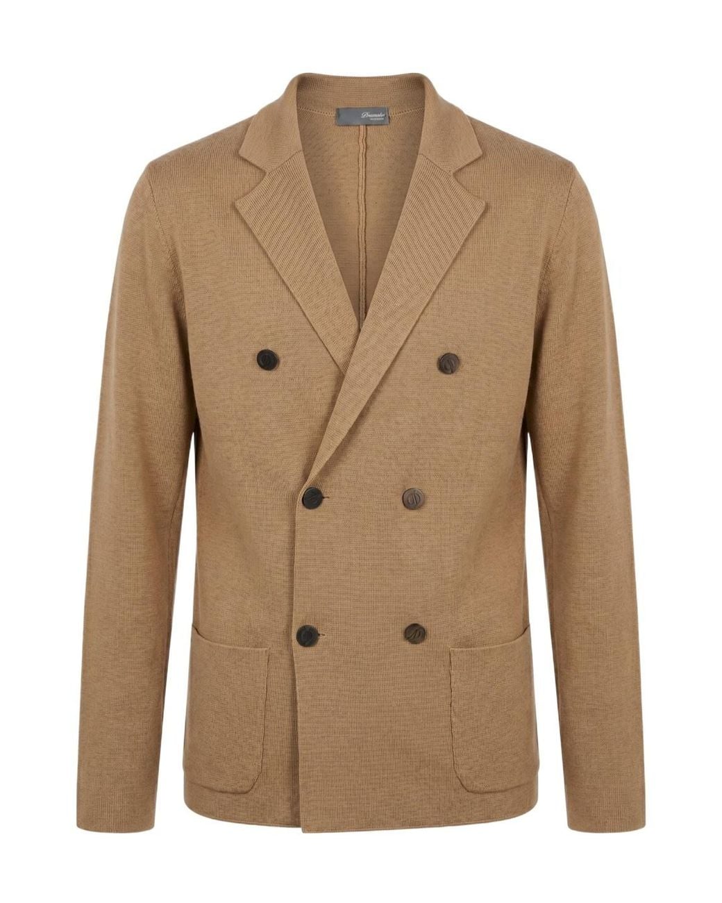 Drumohr Brown Double-Breasted Blazer for men