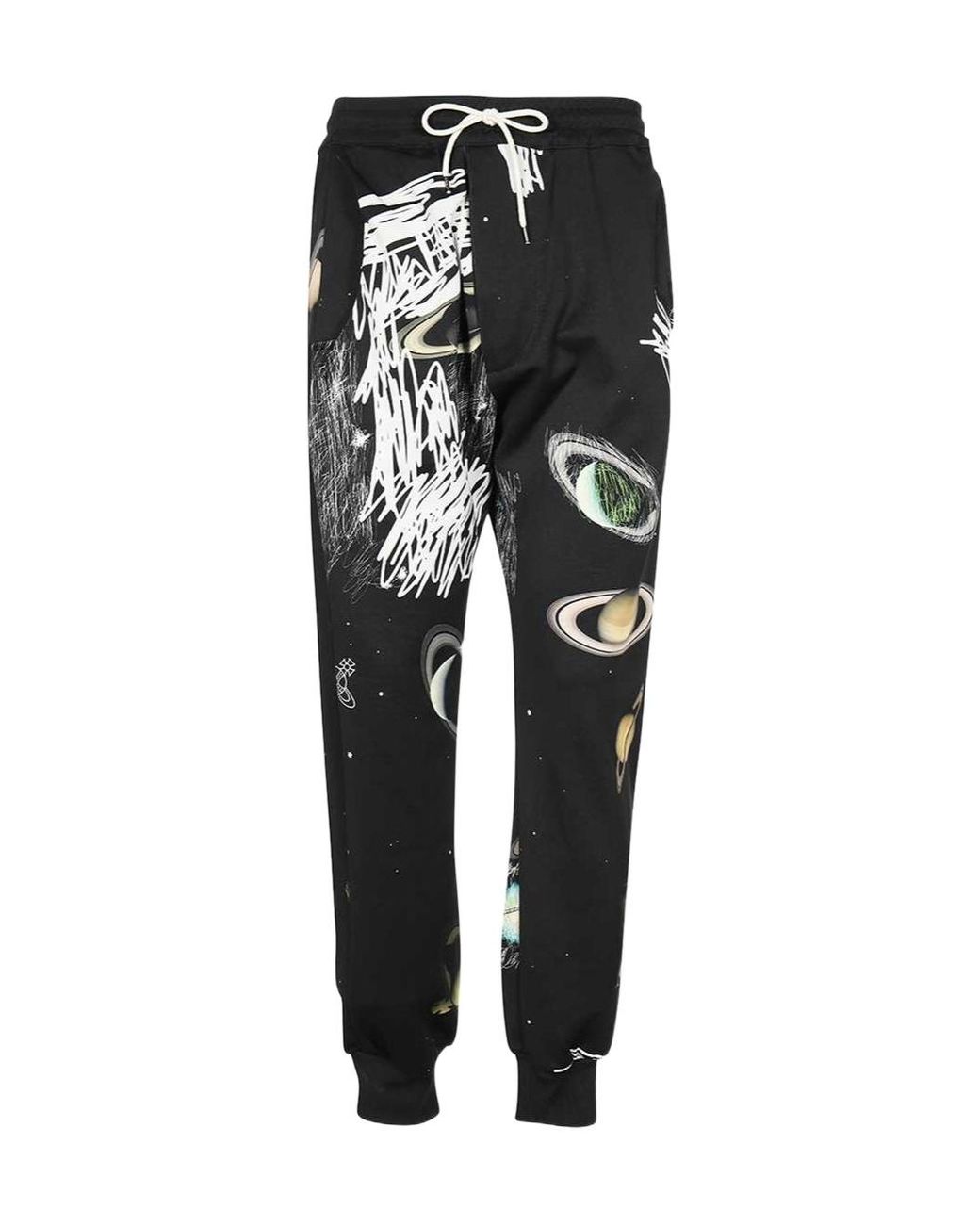 Vivienne Westwood Black All-Over Print Track Pants for men