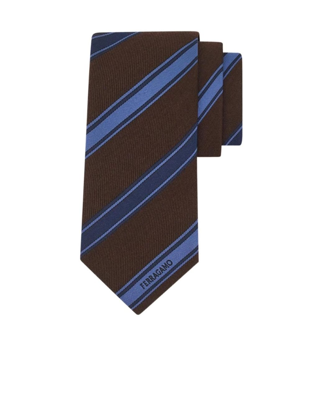 Ferragamo Blue Striped Tie for men