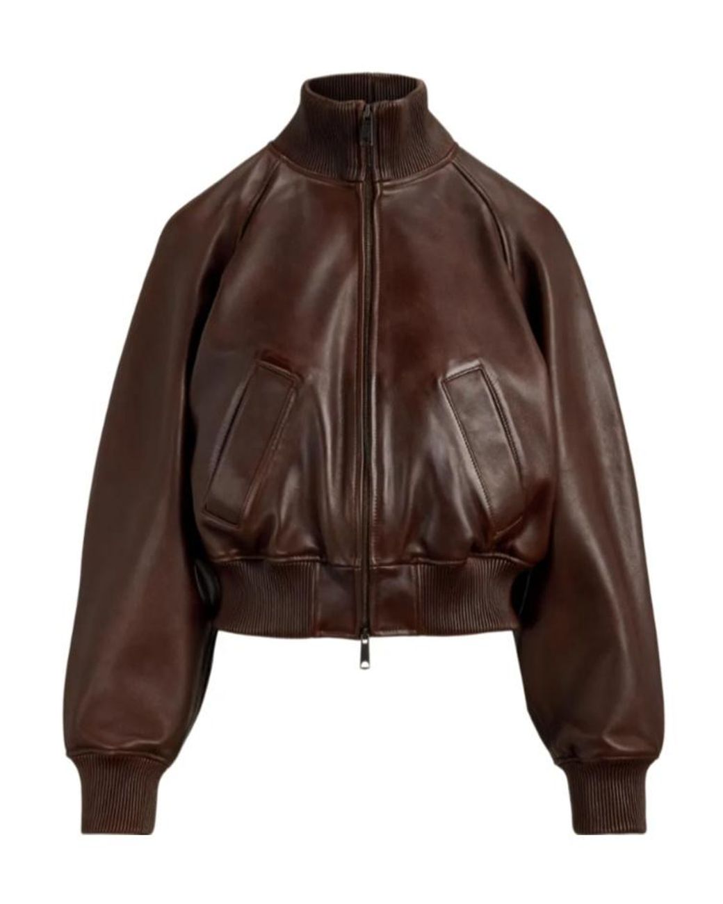 Polo Ralph Lauren Brown Zip-Up High Neck Jacket