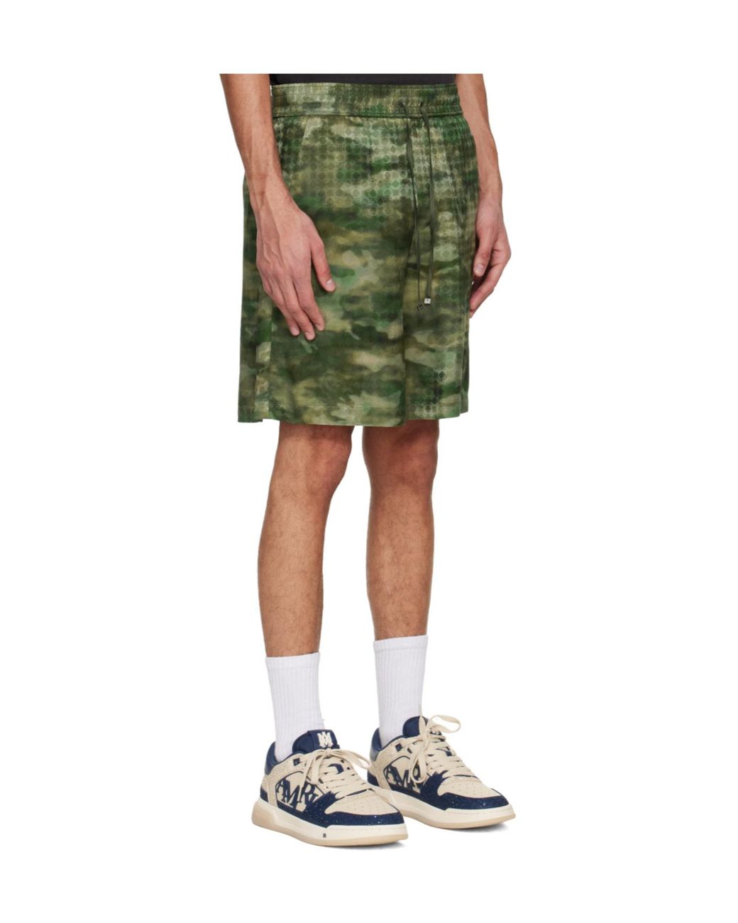 Amiri Green Ma Camouflage Shorts for men