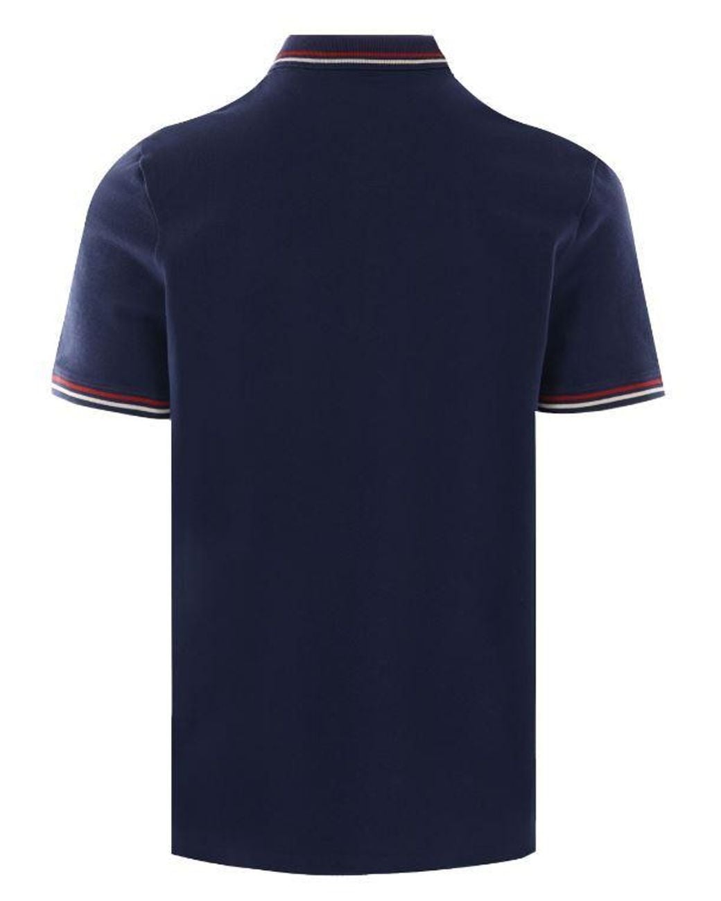 Valentino Blue Logo Embroidered Button Detailed Polo Shirt for men