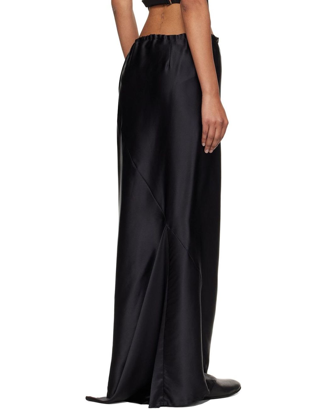 Ann Demeulemeester Black Eveline Long Bias Skirt