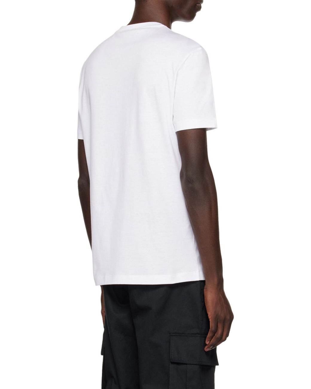 Versace White Logo-Print T-Shirt for men