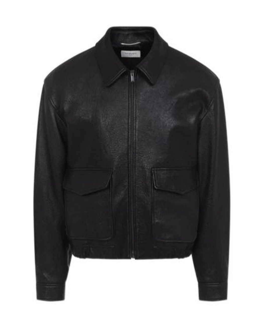 Saint Laurent Black Zip-Up Short Jacket for men