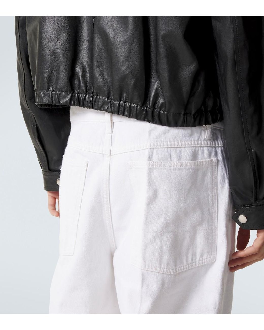 Lemaire Black Leather Blouson Jacket for men