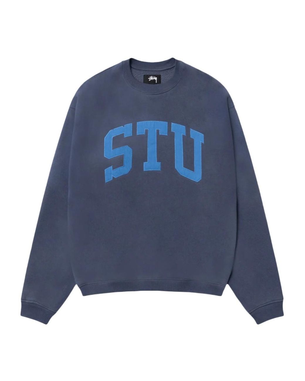 ★Stussy★STU APPLIQUE CREW★男女共用★大人気★ Stüssy Stu Applique Crew (Blue) – Bows and Arrows