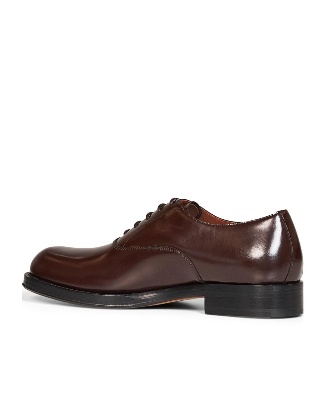 Dries Van Noten Brown Almond Toe Lace-Up Shoes for men