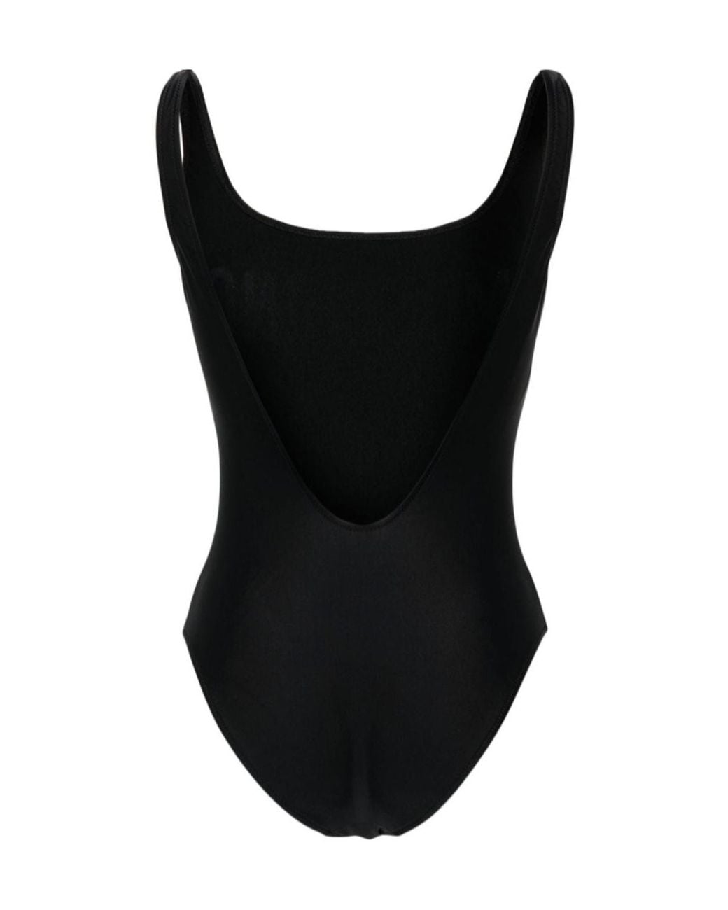 Moschino Black One-Piece Swimsuit With Embroidery