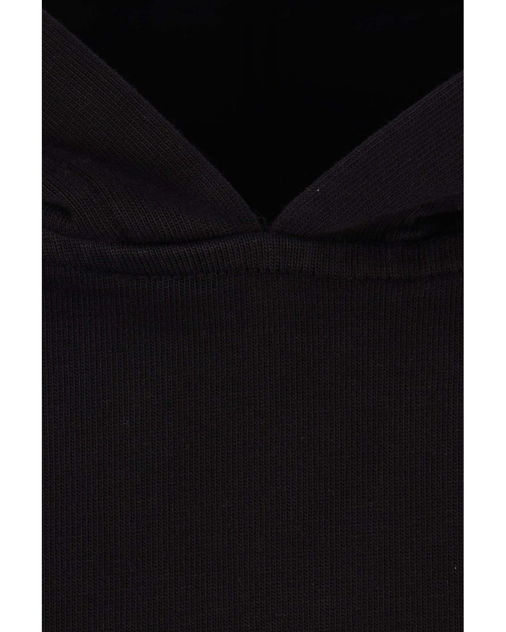 Rick Owens Black Oversized Drawstring Hoodie for men