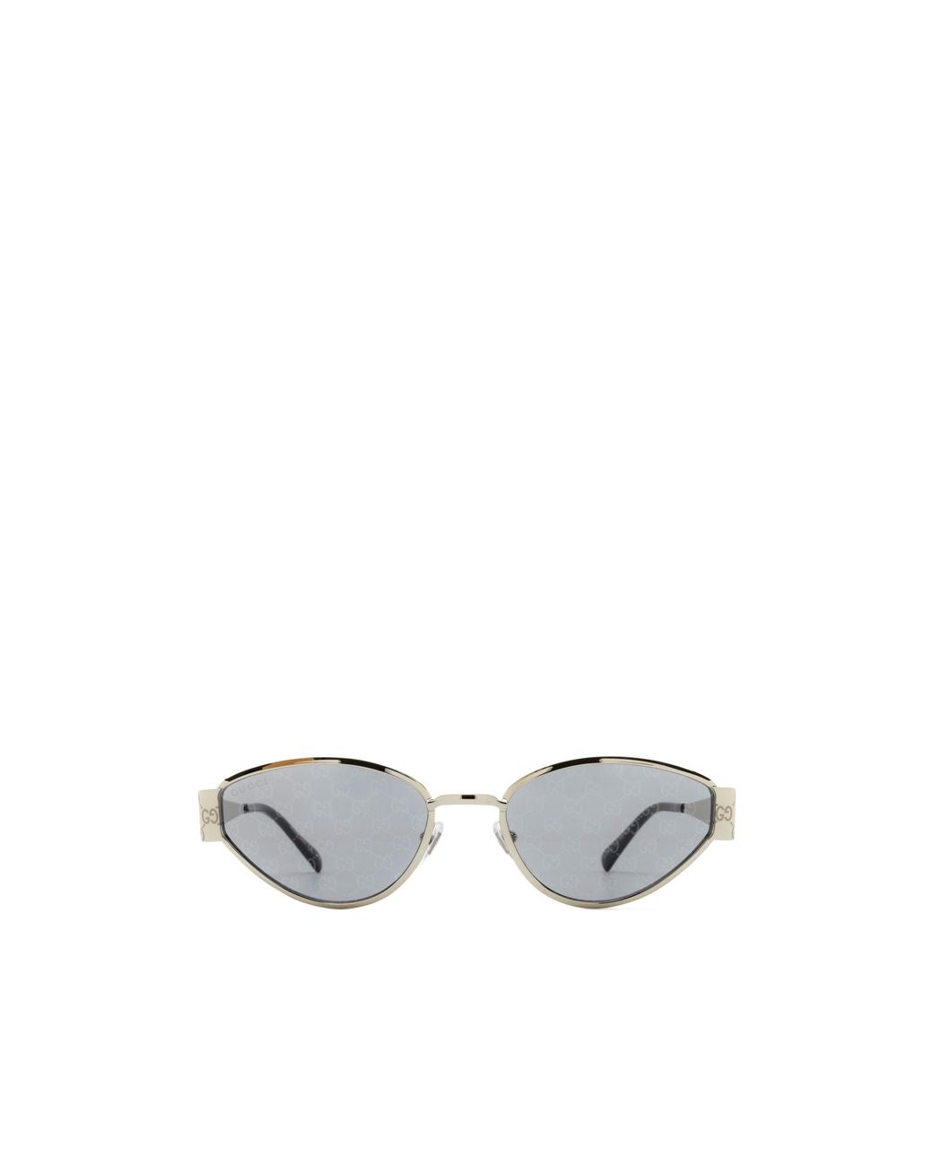 Gucci White Eyewear Geometrical Frame Sunglasses