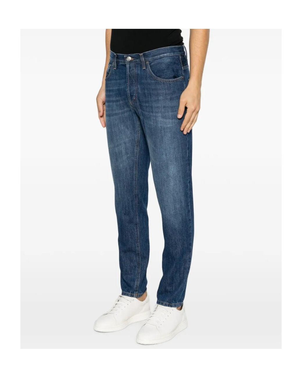 Dondup Blue Brighton Carrot-Fit Jeans for men