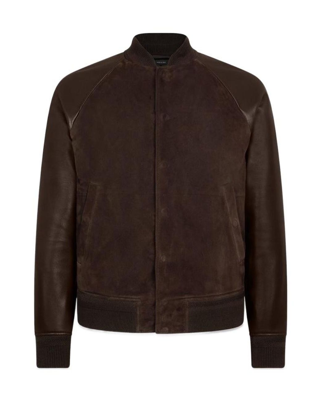 Tom Ford Brown Long-Sleeve Leather Jacket for men