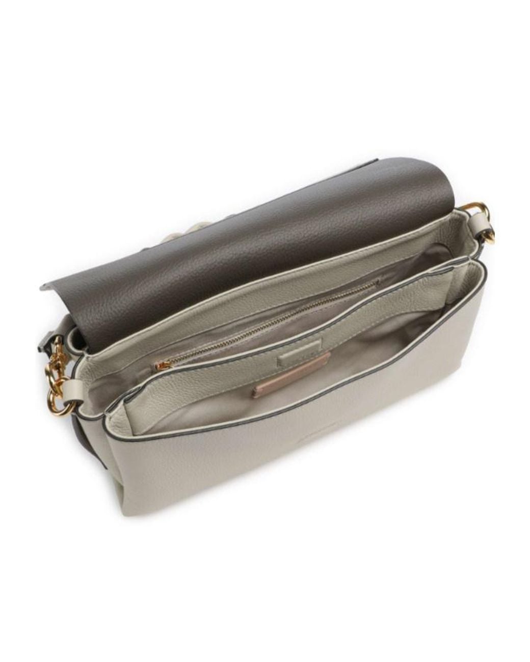 Coccinelle White Boheme Woven-Handle Shoulder Bag