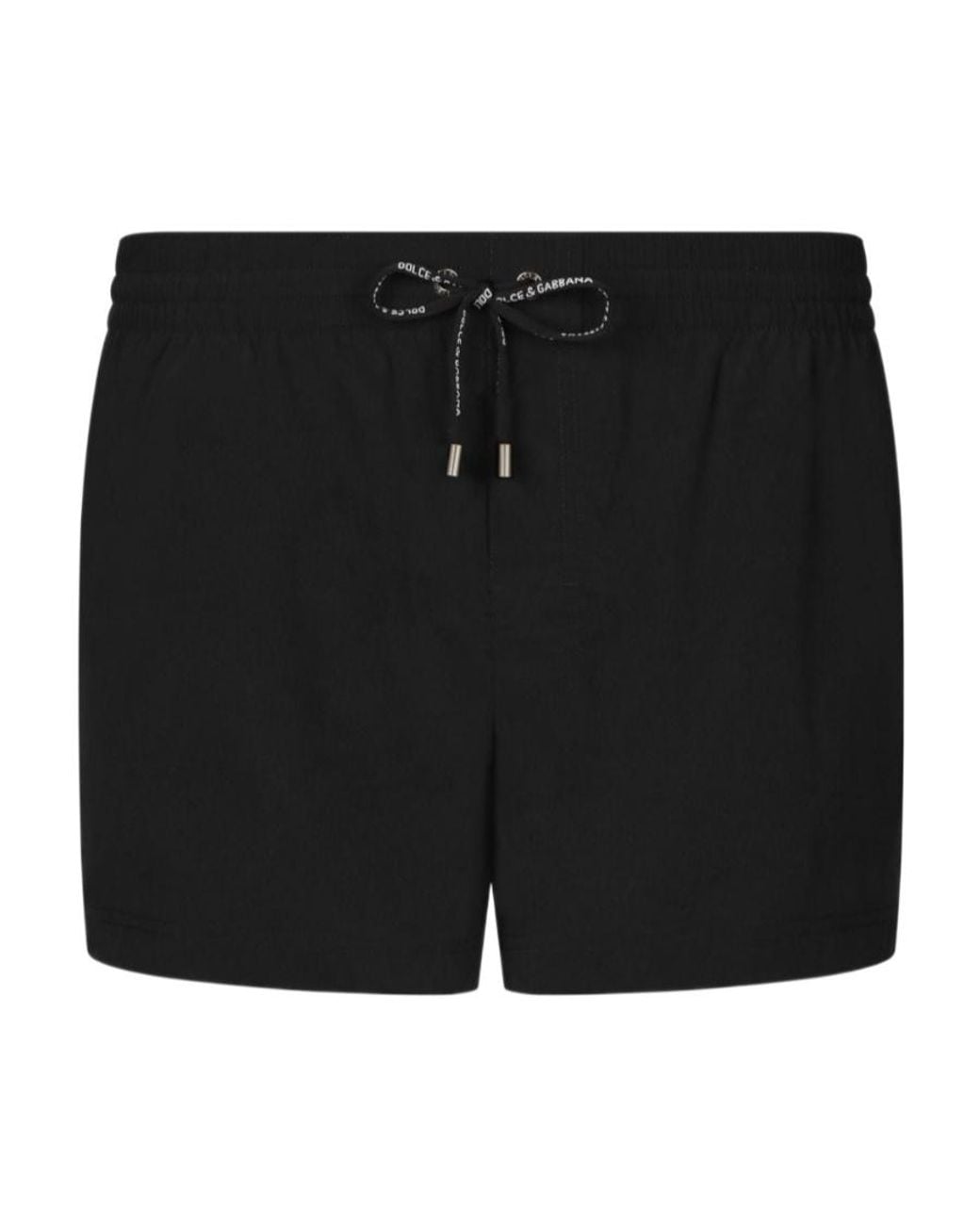 Dolce & Gabbana Black Elasticated Drawstring Waist Swim Shorts for men