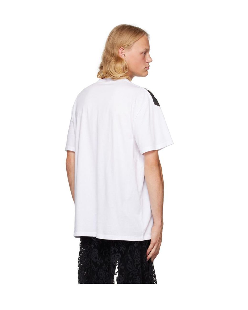 McQueen Black Logo Printed Crewneck T-Shirt for men