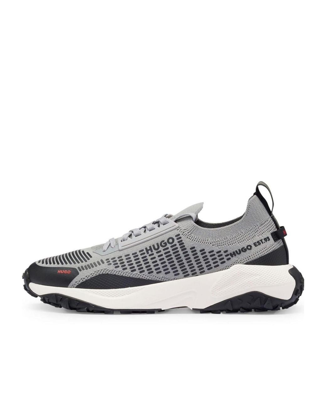 Boss Gray Color Block Trainers for men
