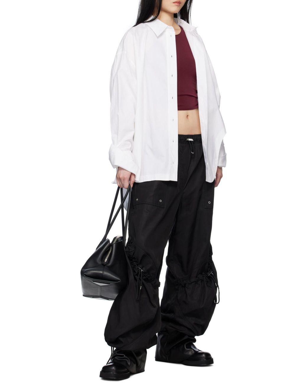 The Attico Black The Oversized Long Pants
