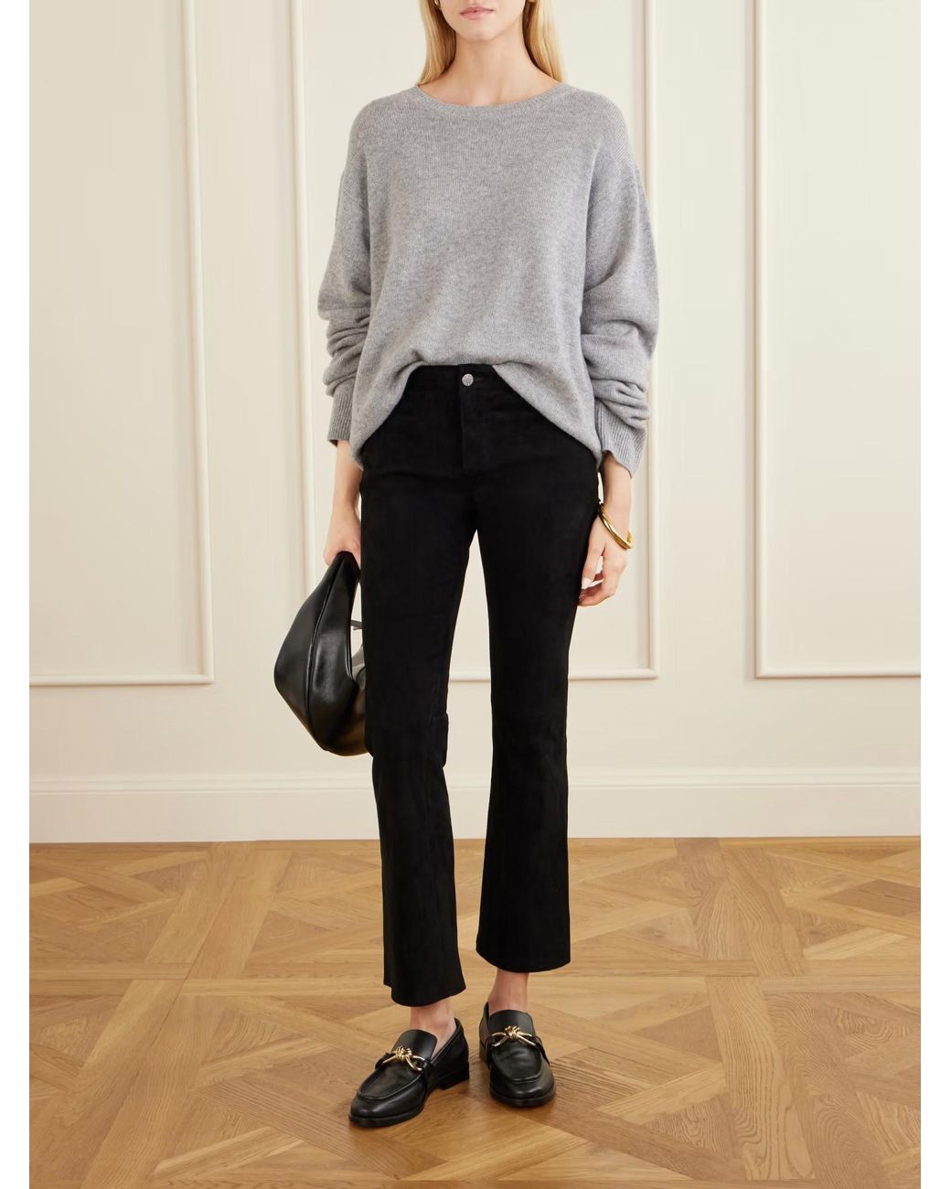 Stouls Black Dean Suede Flared Pants