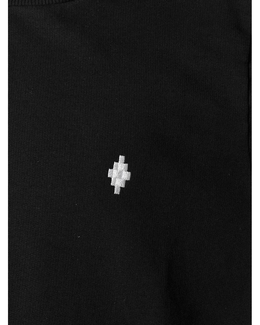 Marcelo Burlon Black County Of Milan Logo Embroidered Crewneck Sweatshirt for men