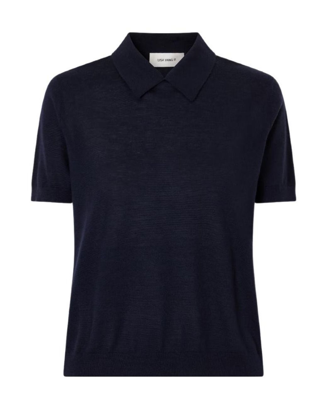 Lisa Yang Blue Short-Sleeved Sweater