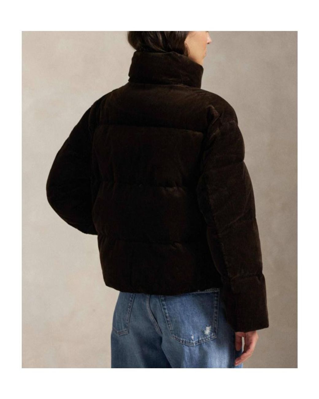 Polo Ralph Lauren Black Short Down Jacket With Pony Jackets And Coats