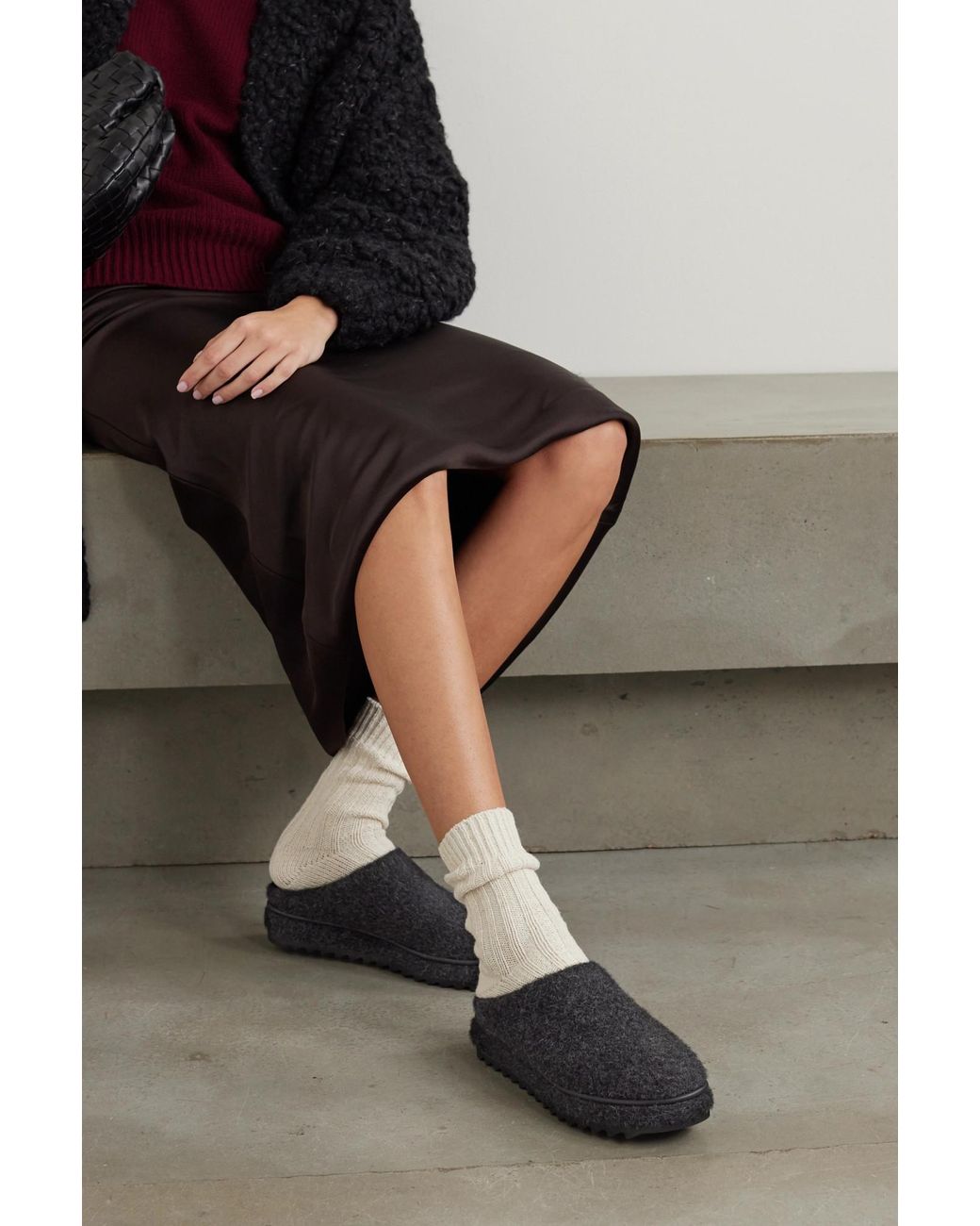 Lauren Manoogian Black Blend Fabric Mules