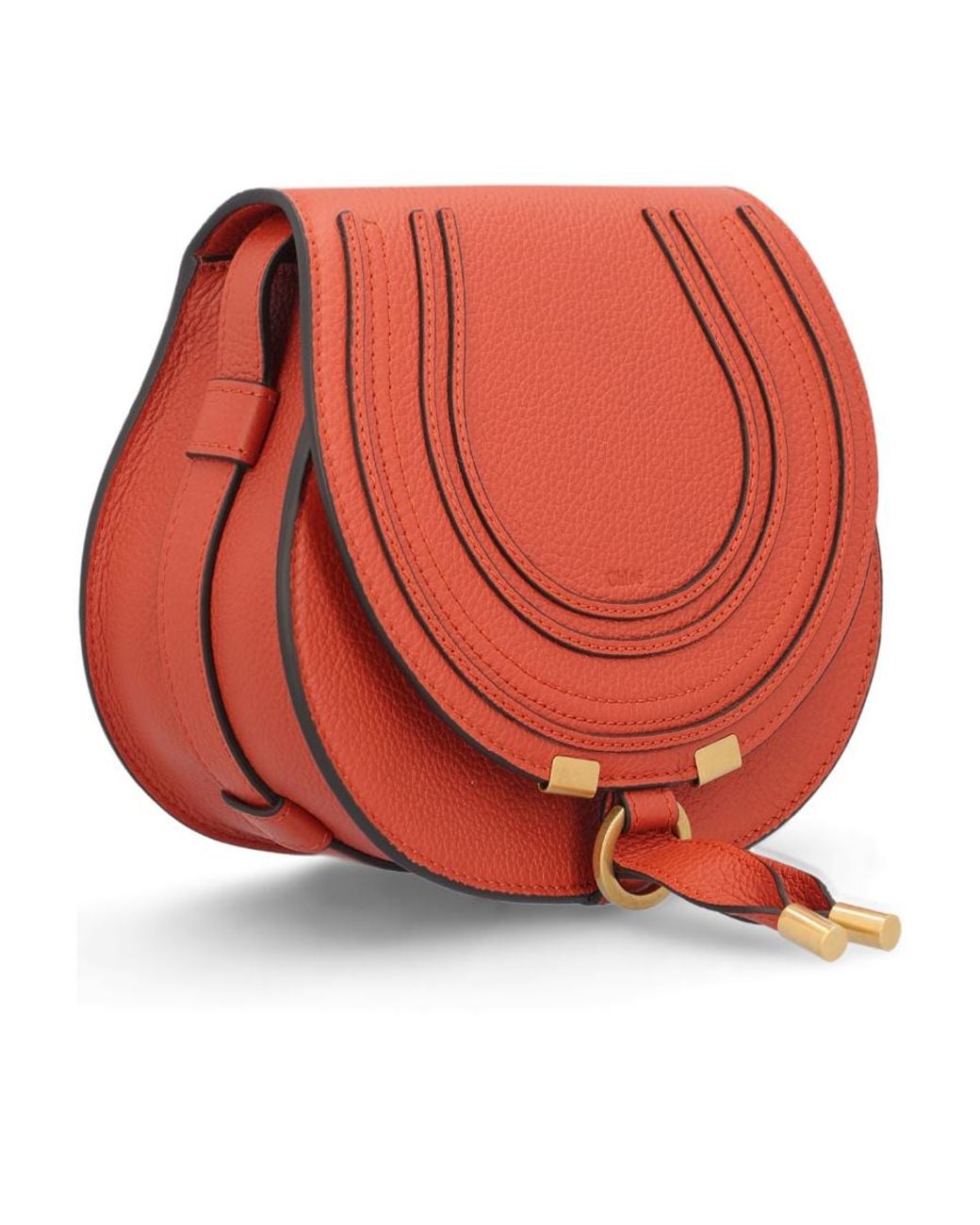 Chloé Red Small Marcie Saddle Bag