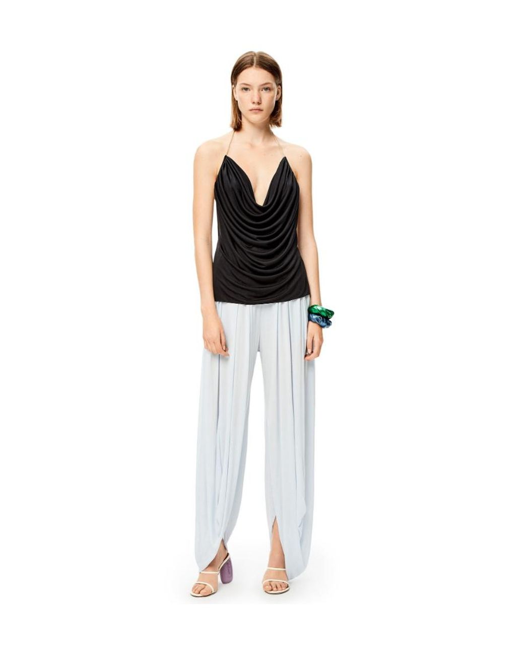 Loewe Black Chain Draped Top