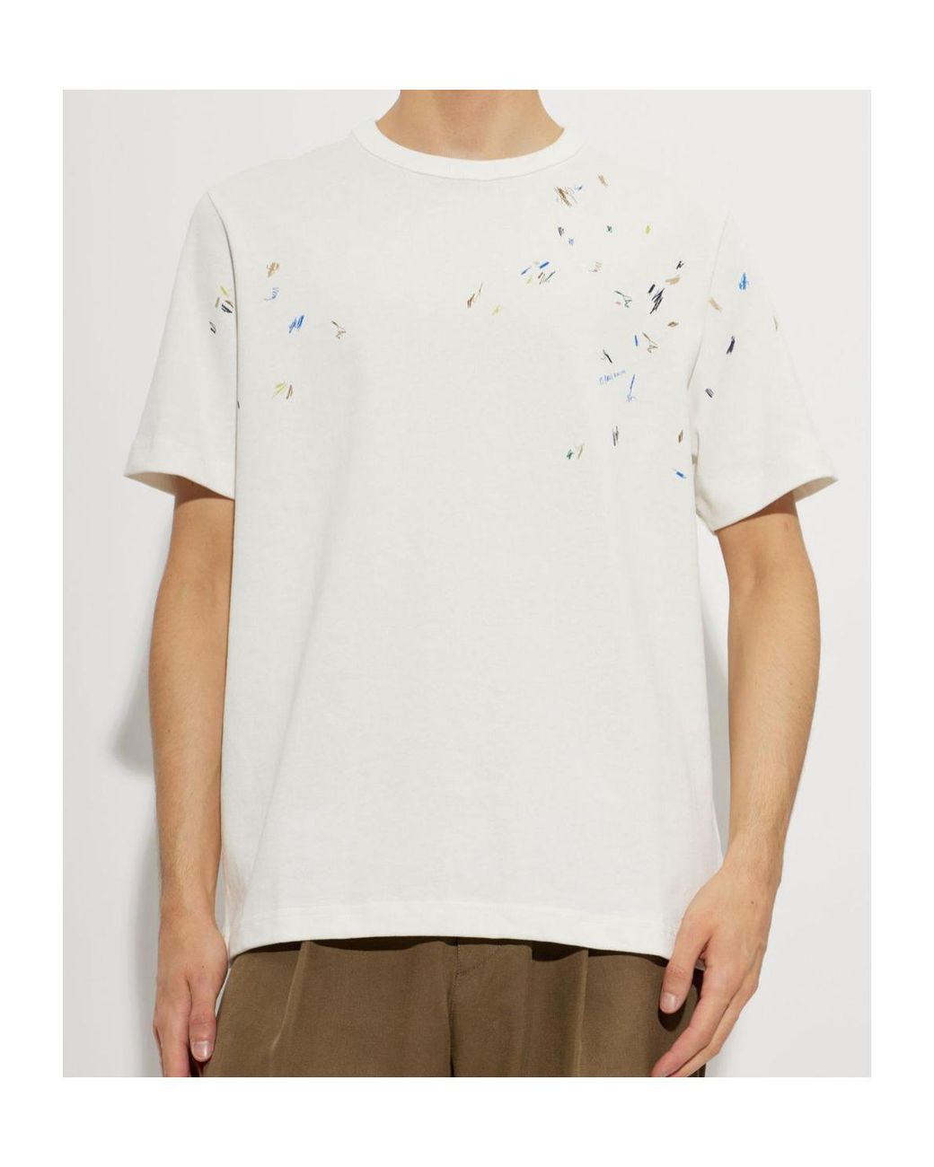 Paul Smith White Ps Paul Smith Abstract Print T-Shirt for men