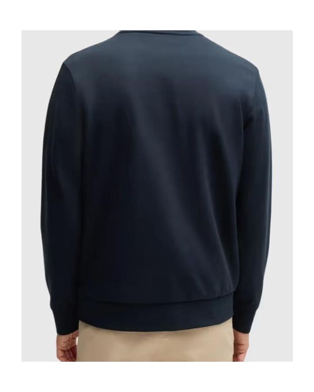 Boss Blue Logo-Print Sweatshirt for men