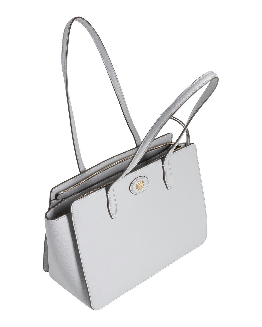 Tory Burch Gray Pebbled-Leather Handbags