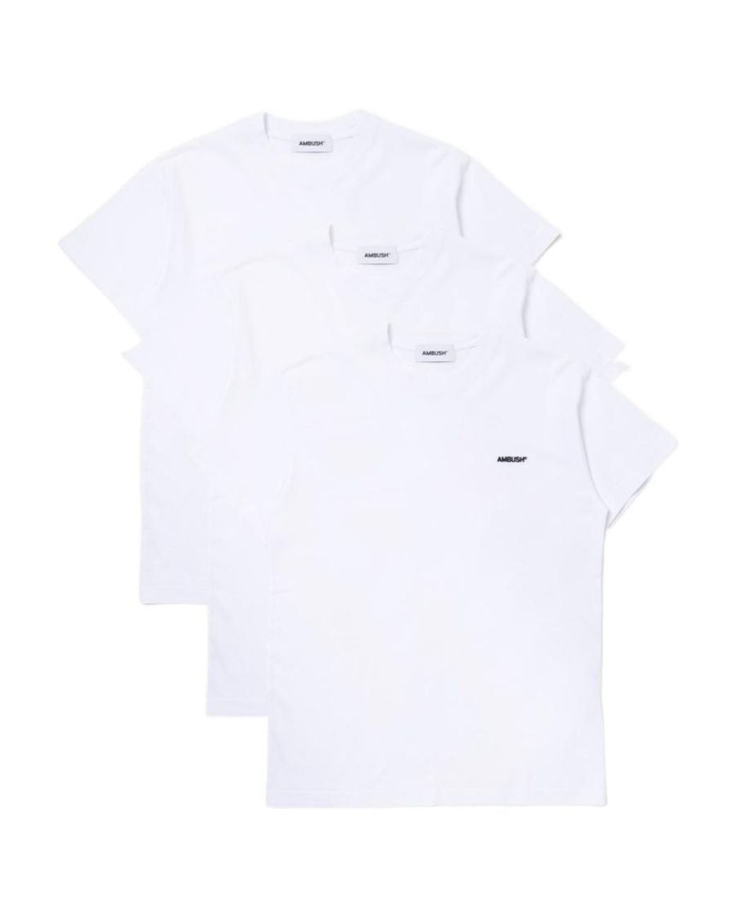 Ambush White Logo Detailed Pack Of Three T-Shirt