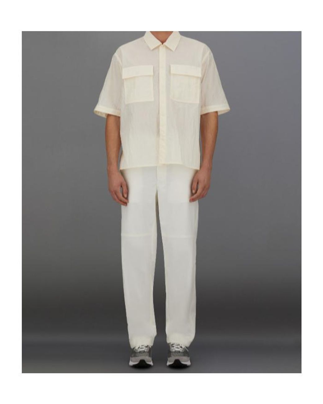 Herno White Flap-Pocket Short-Sleeve Shirt for men